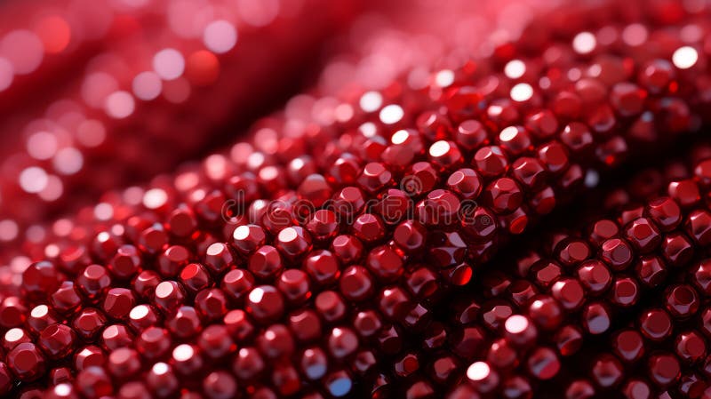 A close up of a red bead royalty free illustration
