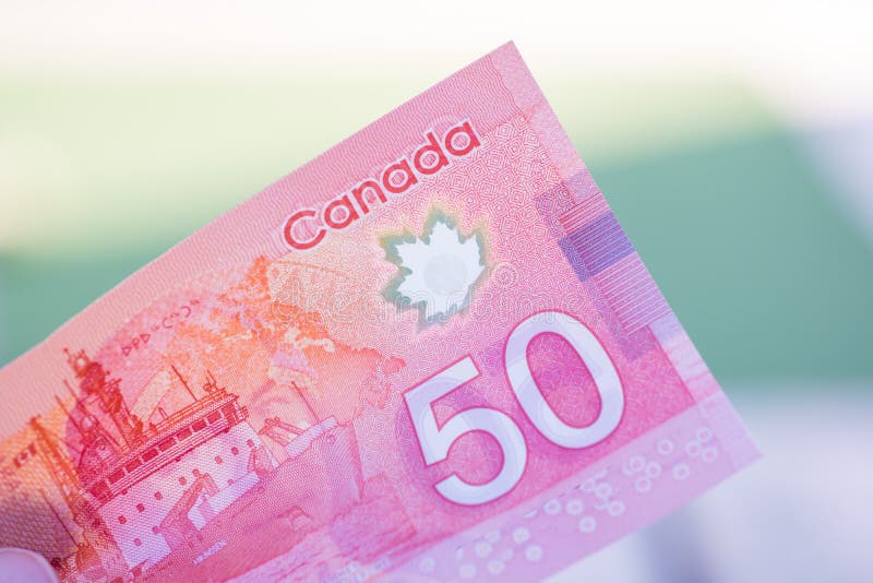 Canadian dollar bill 50 hi-res stock photography and images - Alamy