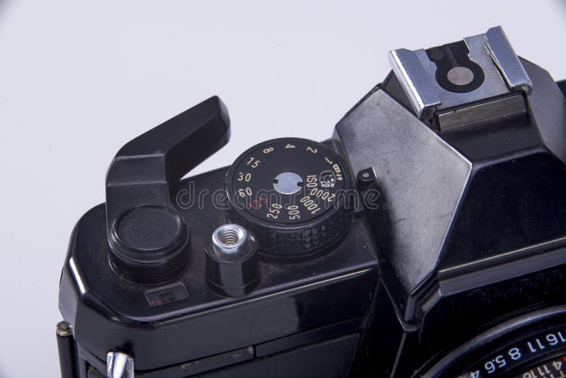 Closeup of a Retro Manual Film Camera Stock Image Image of equipment