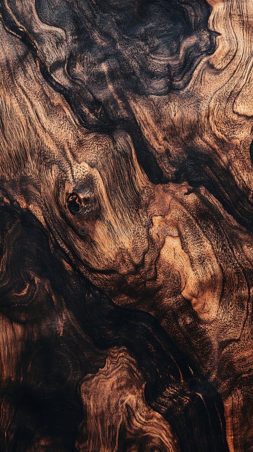 Close-up of a richly textured piece of wood, showcasing intricate natural grain royalty free illustration