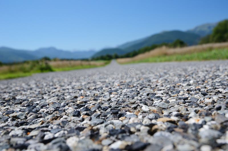 Close-up of the road surfacing