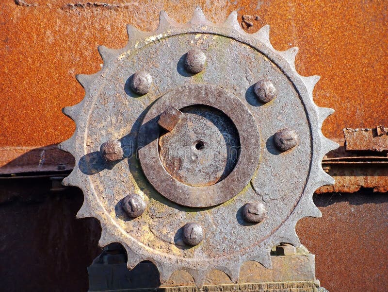 Close Up Of Rusted Gear