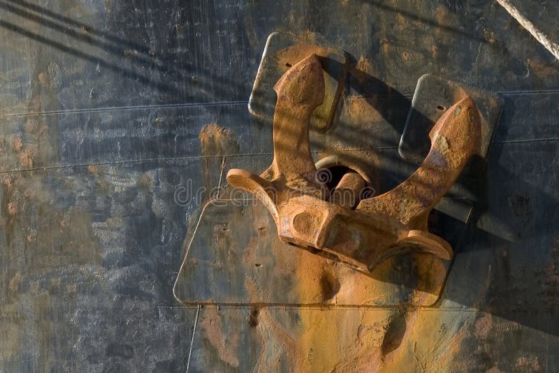 Close-up of a rusty anchor stock photos