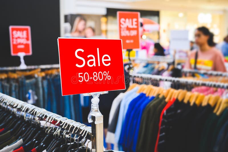 Sale Mock Up Advertise Display at Clothes Line Stock Image - Image of ...