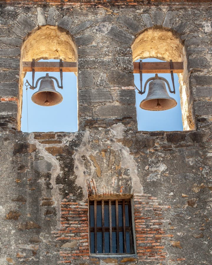 Close up of the San Espada Mission Church Bells