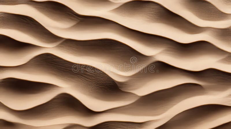 A close up of a sand dune with wavy lines on it stock image