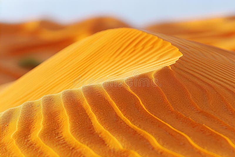 A close up of sand ripples in the desert, a stock photo vector illustration