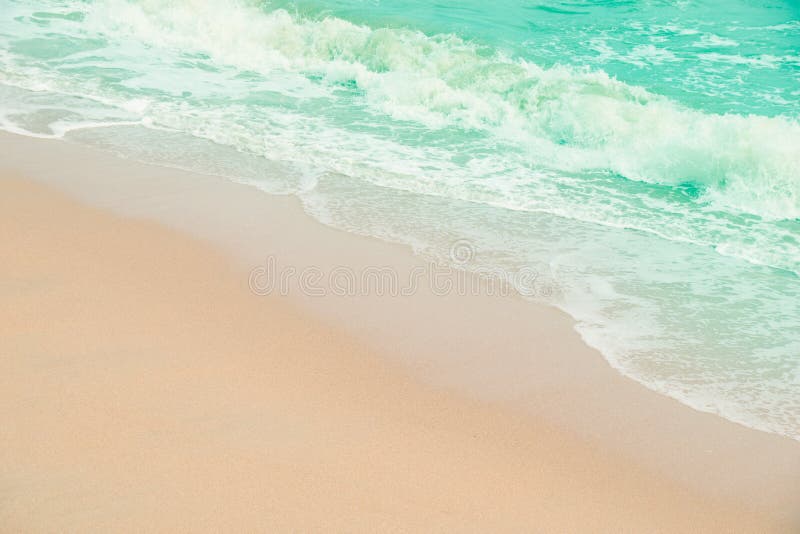 Close up sands beach and water wave sea stock image