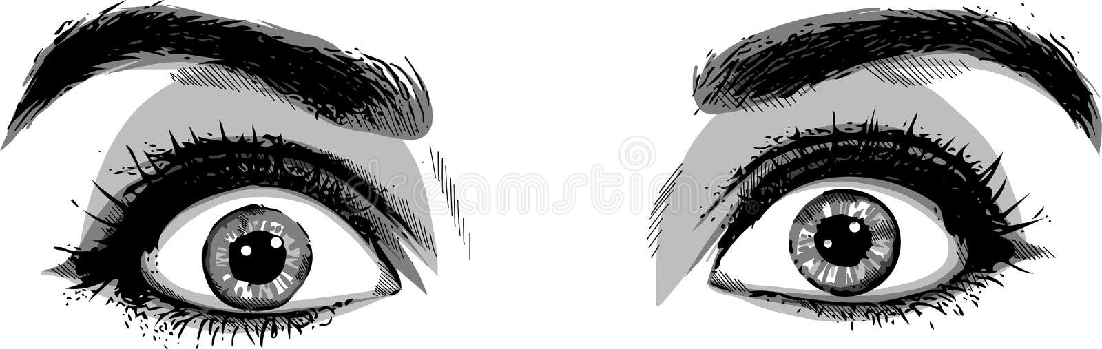 Scared Face Draw Stock Illustration 1047643831
