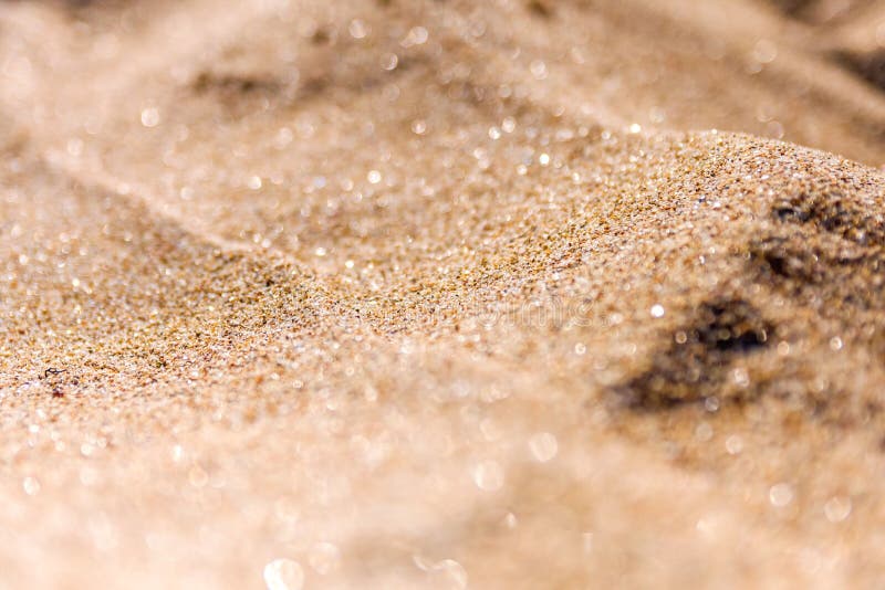 Close Up of Sea Beach Sand or Desert Sand Stock Photo Image of