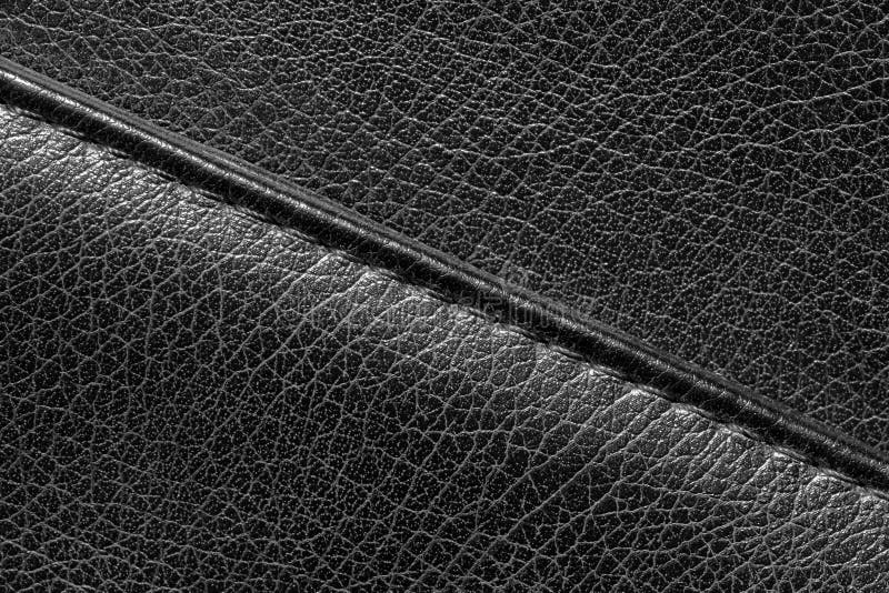 Close up of seam on leather product stock images