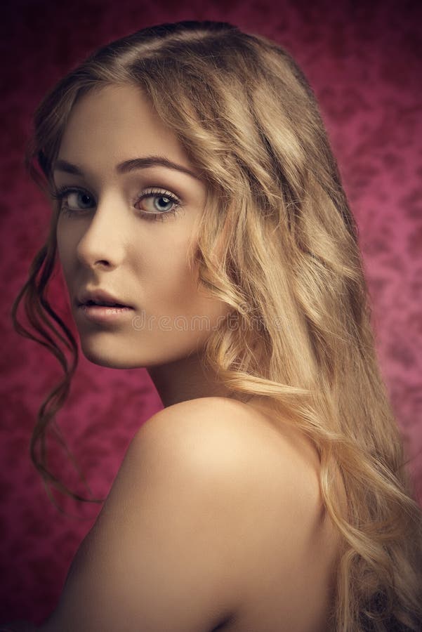 Close Up Of Sensual Blonde Girl Stock Image Image Of Haircare Magnificent 46875363