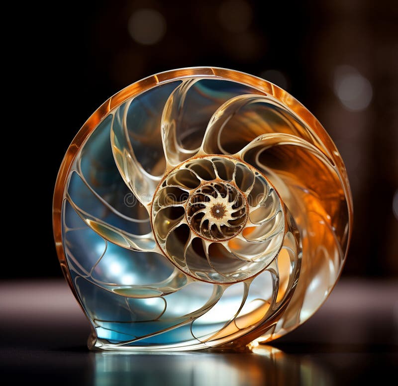 Close up of shell on table stock image