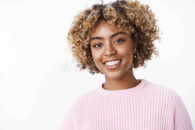 Close Up Shot Of Flirty And Feminine Confident African