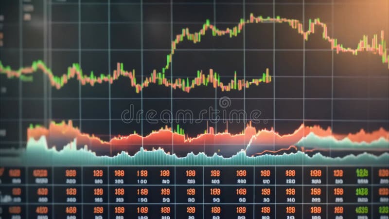 Financial Data Chart Display stock illustration