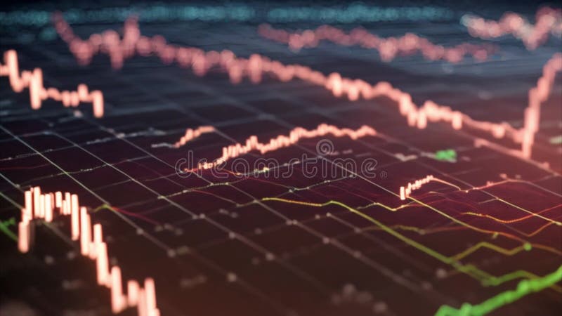 Financial Data Graph vector illustration