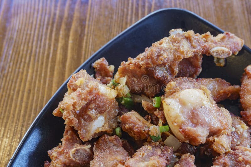 Close Up Shot of a Deep Fried Pork Meat Stock Image - Image of united ...