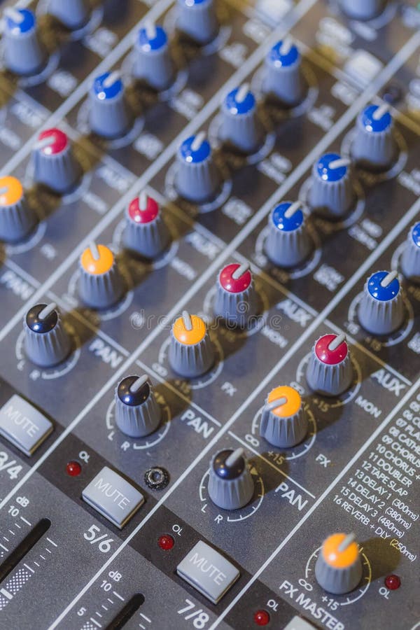 Sound Mixer Control Panel Button Stock Image Image of mixer, detail 151306159
