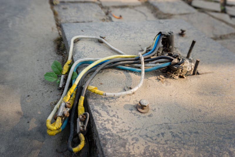 A Close Up Shot of Electrical Underground Electrical Wiring on the