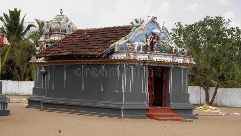 Close up shot of a Hindu temple in Sri Lanka