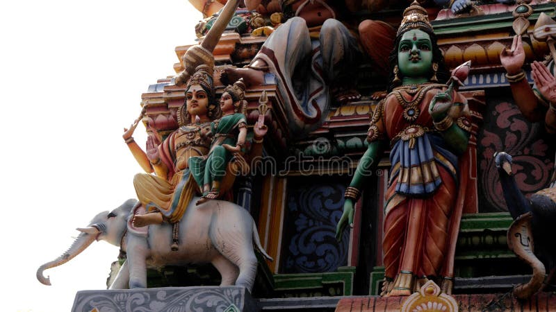 Close up shot of a Hindu temple in Sri Lanka