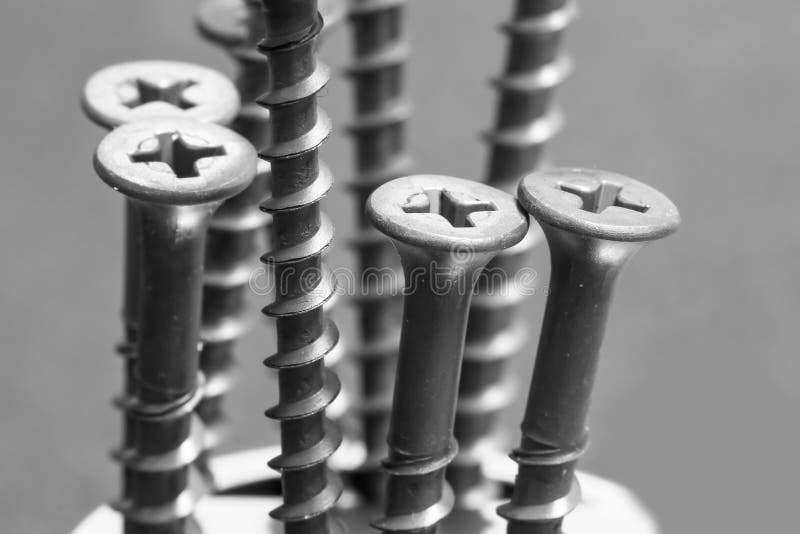 Close up shot of screw heads