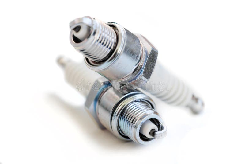 Spark plug on white stock image. Image of electrode, electrical 95837987