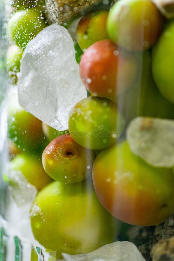 Close Up Shot of the Umeshu Japanese Plum Wine Making Process with
