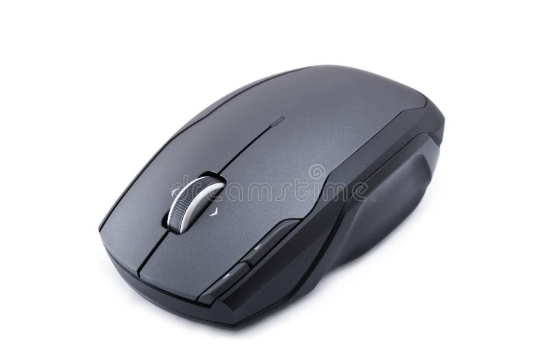 Close up shot of wireless mouse isolated on white