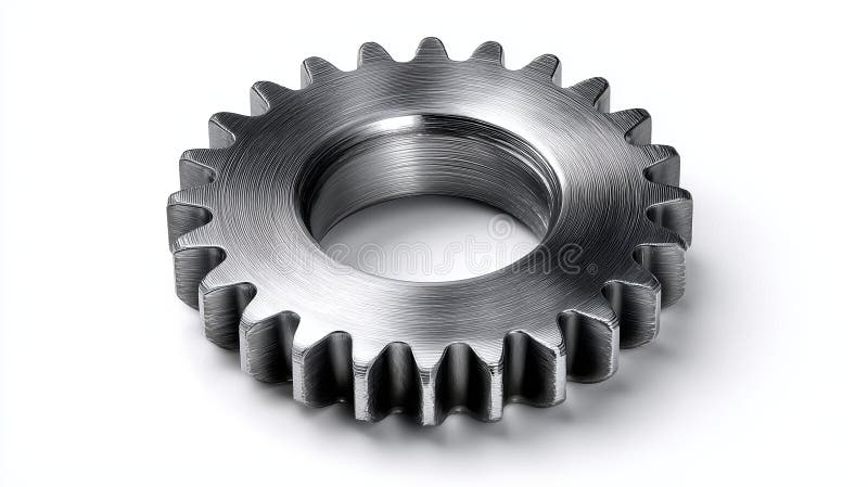Close-up of a polished metallic gear highlighting craftsmanship royalty free stock photo
