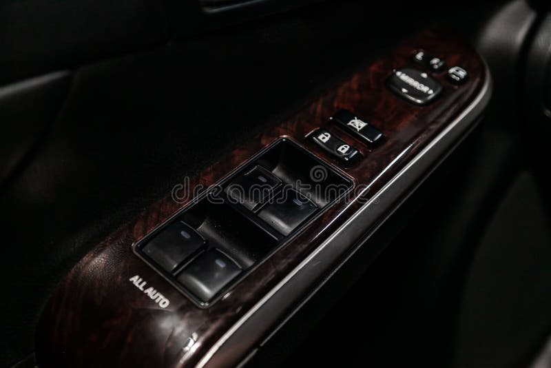 Modern Car Interior Parts Buttons Knobs Stock Image