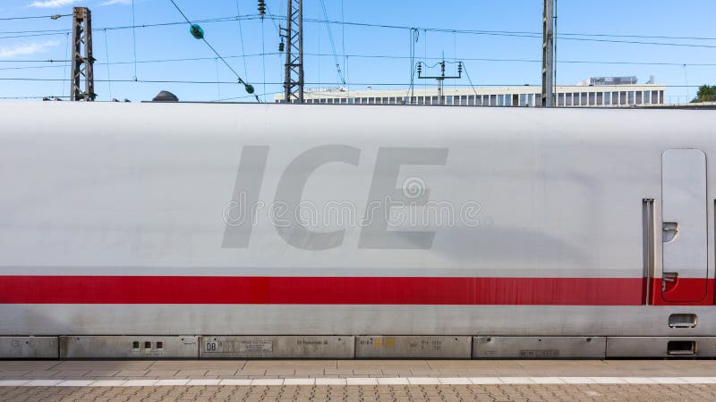 CD 邦楽 Close Up / Side View on the Logo of Intercity Express ICE Train 