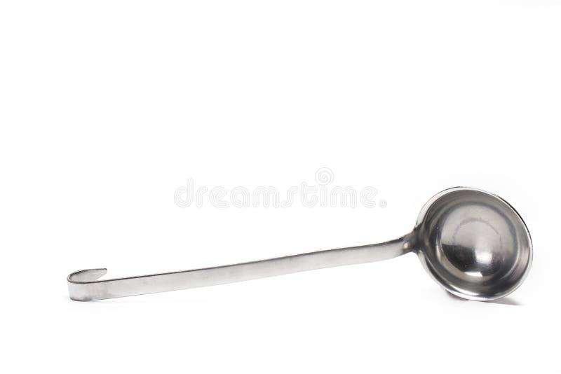 Closeup Soup Ladle Isolated on White Background Stock Photo - Image of ...