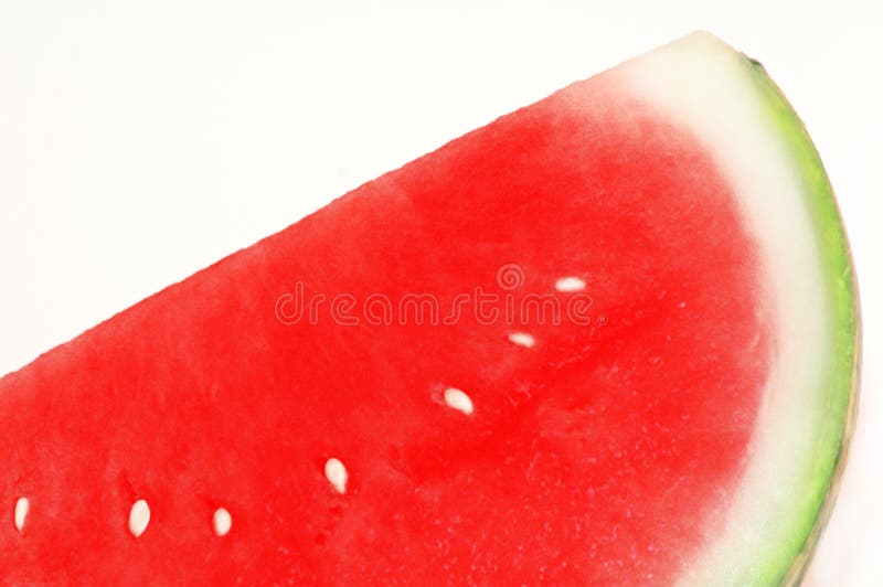 Close-up of a slice of a red watermelon