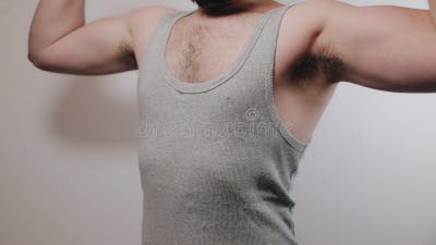 Close Up Slow Motion Shoot of Strong Man Rising His Arms, Showing Biceps  and Hairy Armpits. Refusal of Depilation or Shaving Stock Footage - Video  of lifestyle, depilation: 267923662