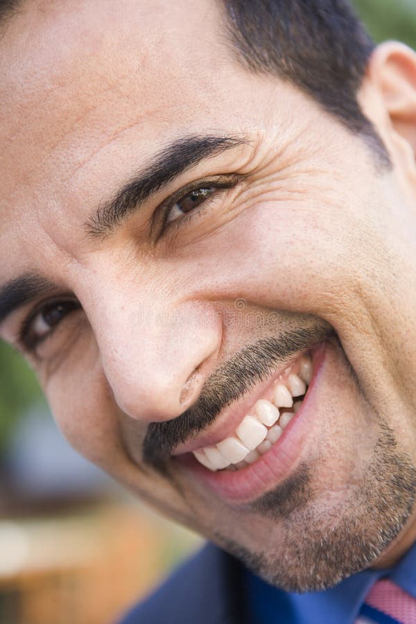 Close-up of smiling businessman royalty free stock photo