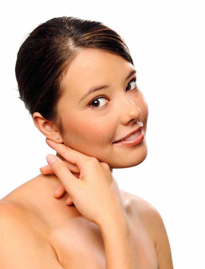 Close up of smiling young woman