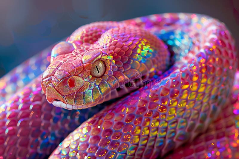 Close Up of Snake Color Full Stock Illustration Illustration of