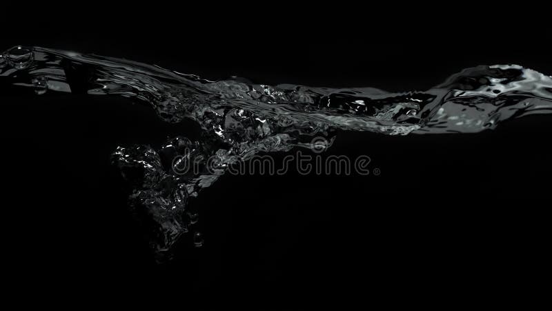 Close up soda water bubbles floating up to top of water surface royalty free stock photo