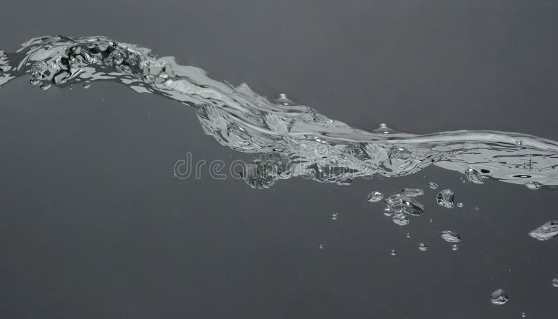Close up soda water bubbles floating up to top of water surface royalty free stock photos