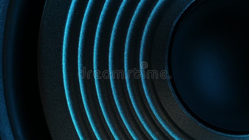 Moving Speaker In Audio System Playing Music Close Up stock video footage