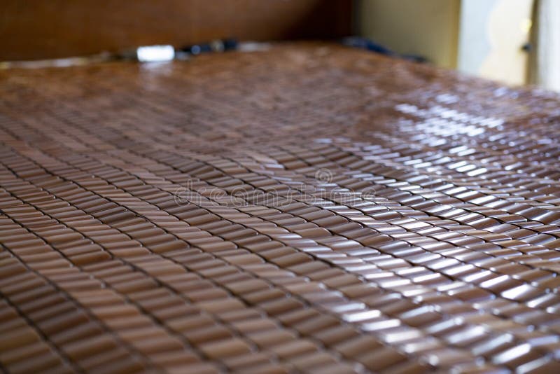 Square Bamboo Plate on White Background Stock Image Image of brown