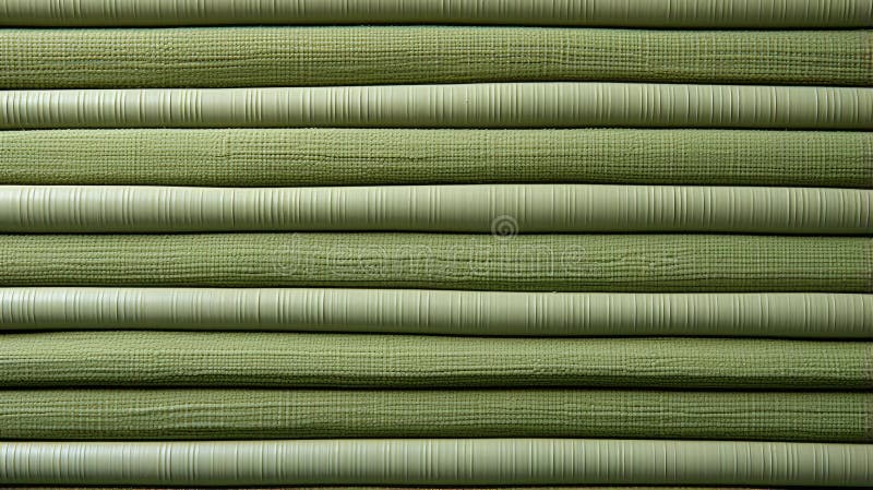 A close up of a stack of green fabric royalty free illustration