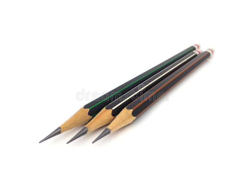 Black pencils with eraser