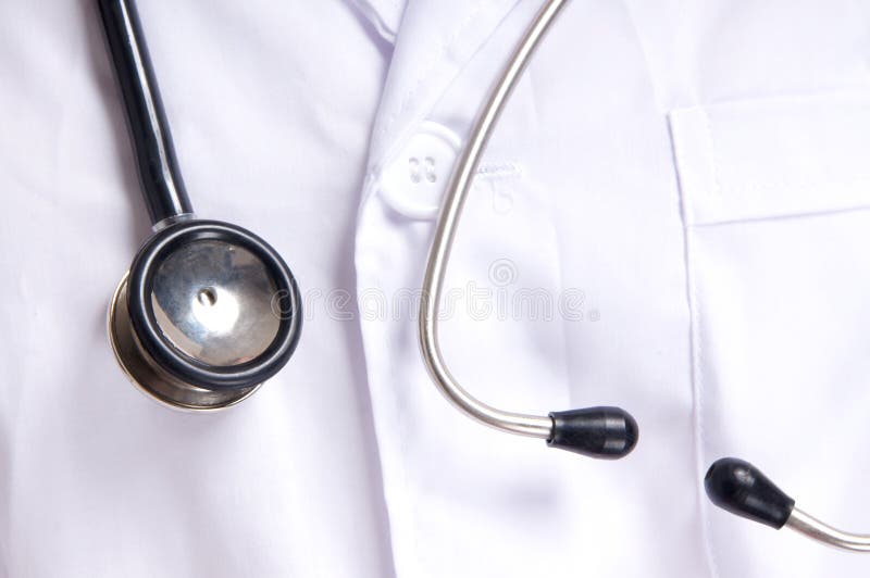 Closeup of a Stethoscope on a Doctors Dress Stock Photo Image of