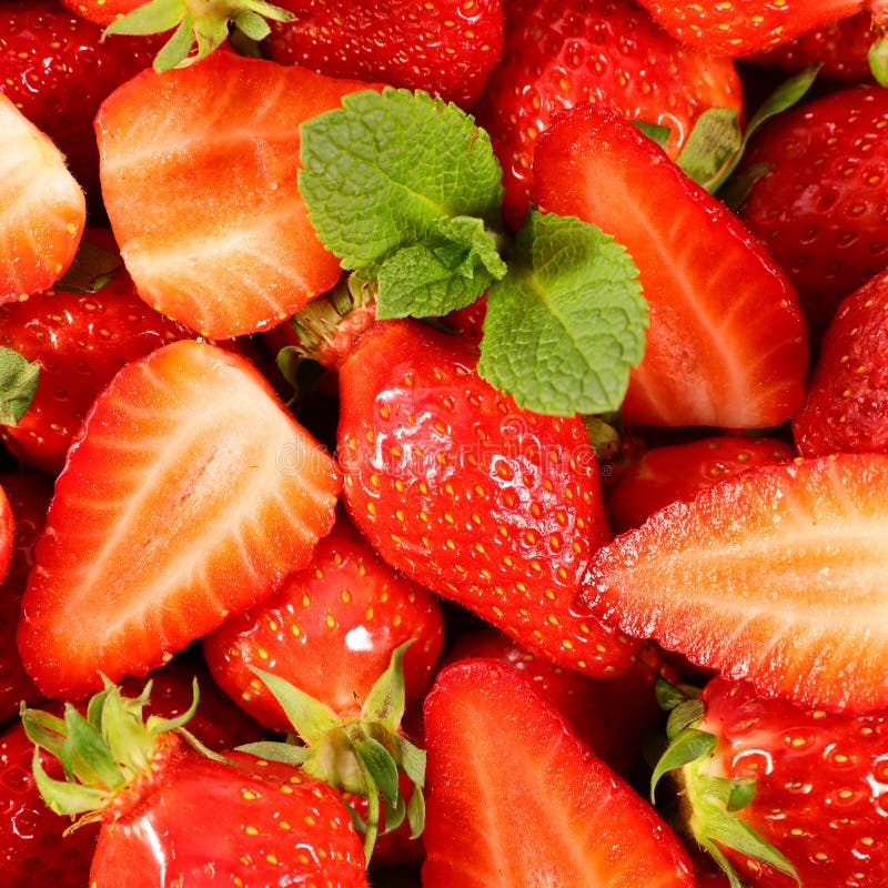 Strawberry and mint stock image. Image of healthy, mint 170076449
