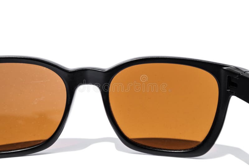 Close Up Sunglasses Rear View, Isolated on White Background Stock Image