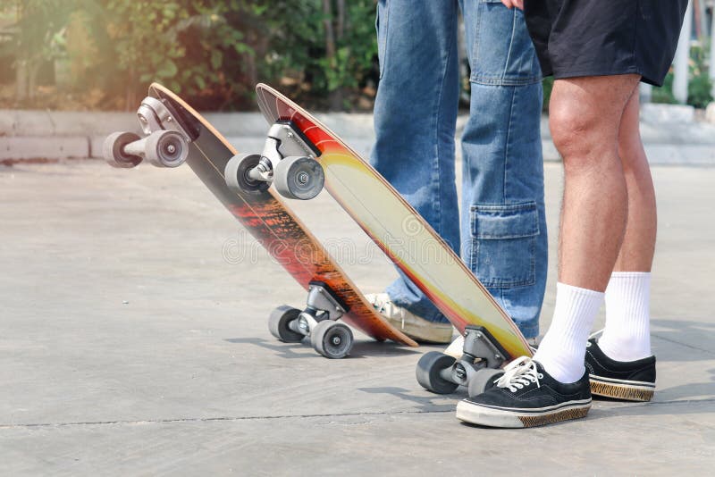 ontvangen Kritisch Wie Close-up of Surf Skate Board with Young People Enjoy Having Fun with  Skateboard Extreme Sport Activity Outdoor on Sunny Day Stock Photo - Image  of exercise, enjoy: 216044860