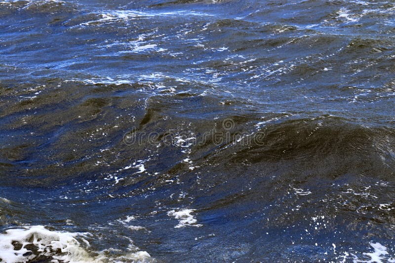 Close Up Surface of Floating Water with Ripples and Waves and Some ...