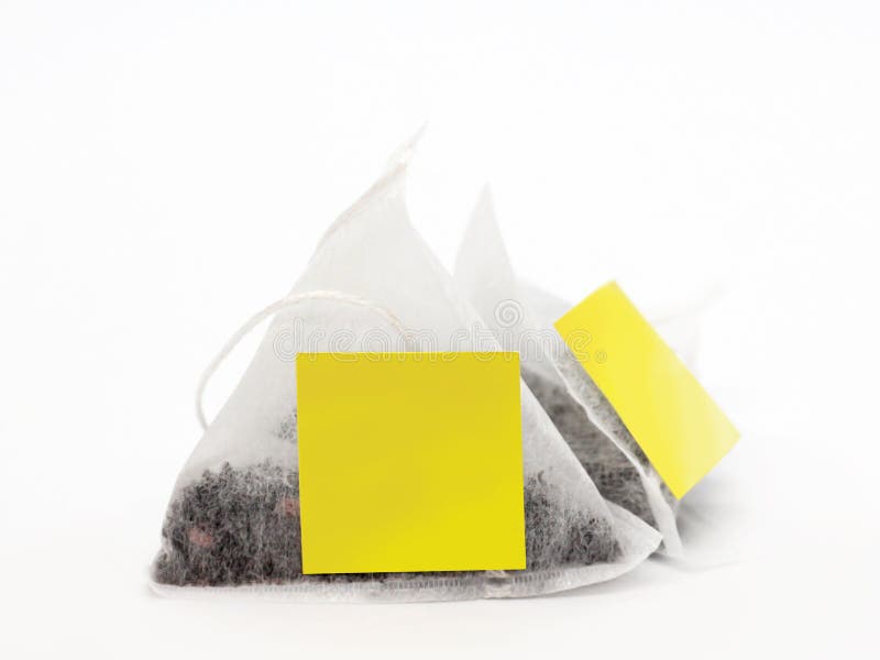 Closeup of Tea Bag Isolated on White Background Stock Photo Image of
